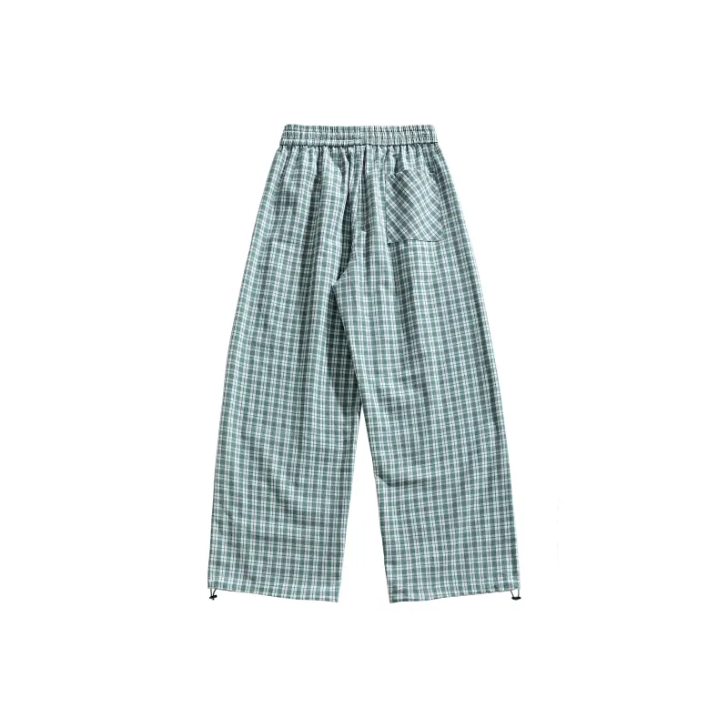 GDRX Casual Pants Unisex Black White Plaid-6