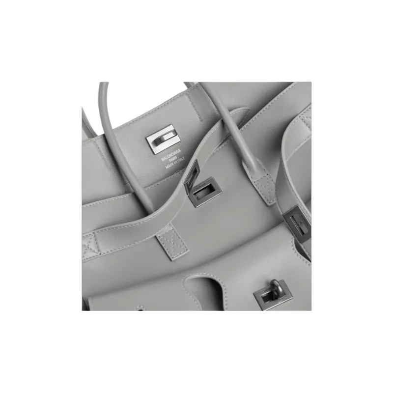 Balenciaga Cow Leather One Shoulder Handbag Trumpets Women's Cloud Gray-5