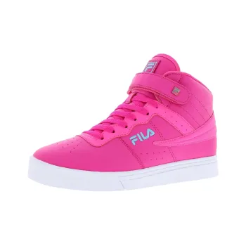 FILA Vulc 13 Collection Anti Slip Wear Resistant Mid Top Skateboard Shoes Women's Pink