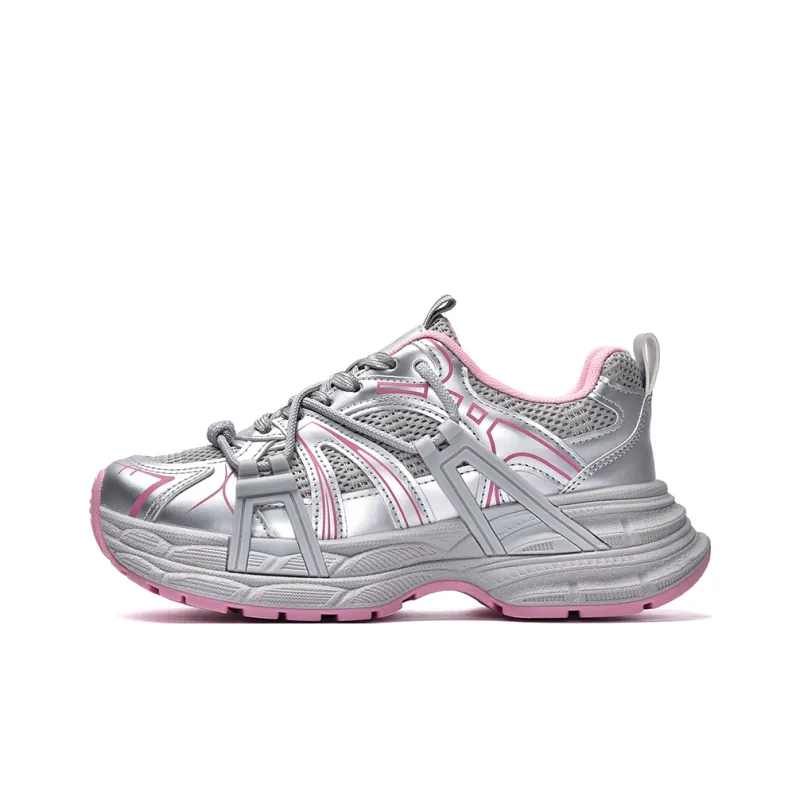 VICTORIA&VERA Slip Resistant, Abrasion Resistant, Breathable, Lightweight Low Top Chunky Sneakers Women's-15