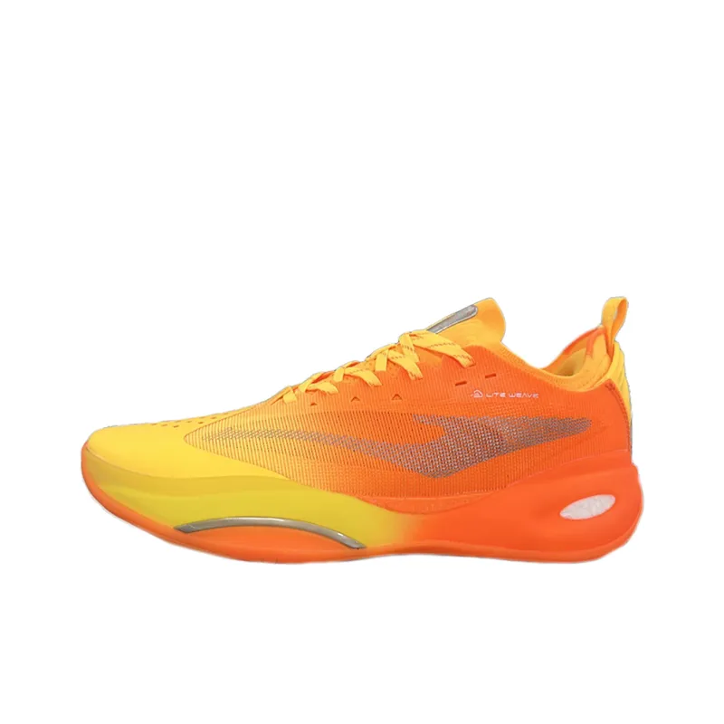 Erke Abrasion Resistant Breathable Low Top Basketball Shoes Men's Neon Honey Orange-0