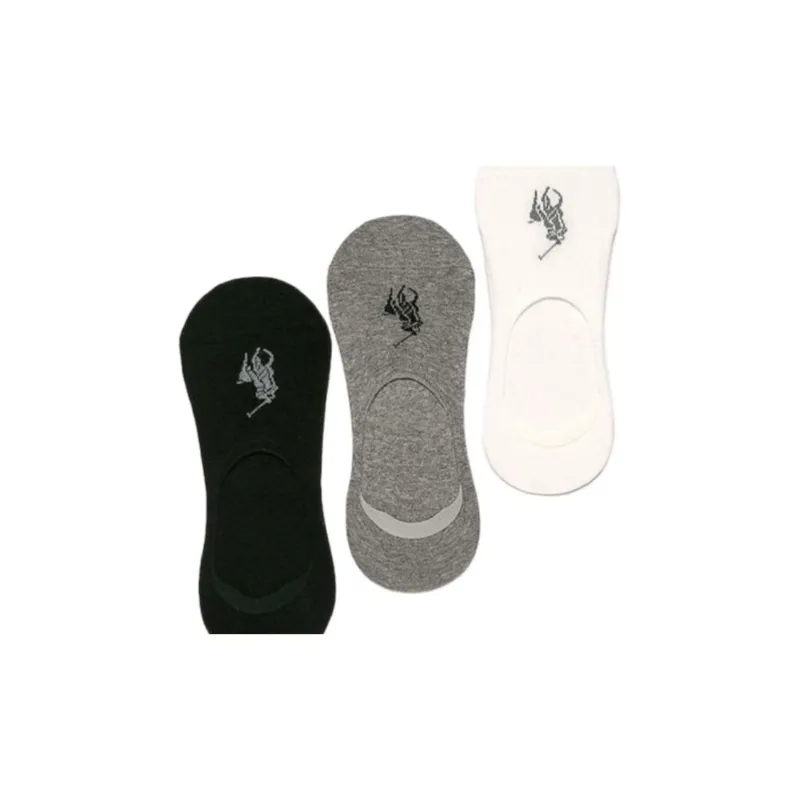 Polo Ralph Lauren Ankle Socks Men's 3 Pack Black+White+Gray-1