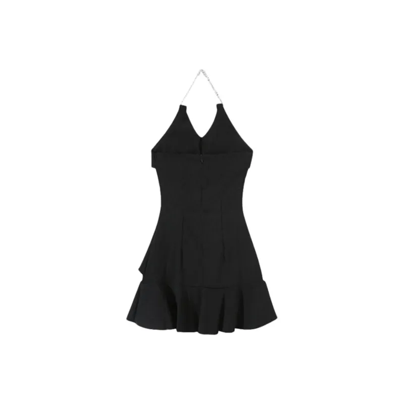 DOKZB Slip Dresses Women's Black-1