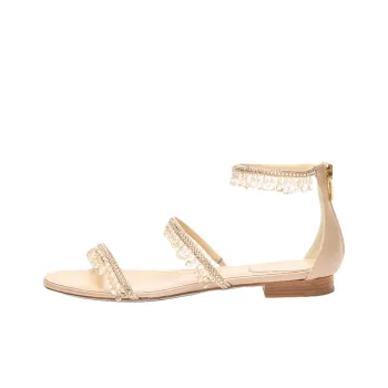 RENE CAOVILLA Chandelier One Strap Sandals Women's Nude