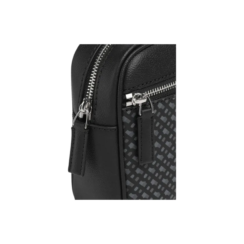 HUGO BOSS Recycled Leather Toiletry Bag Men's Black-4
