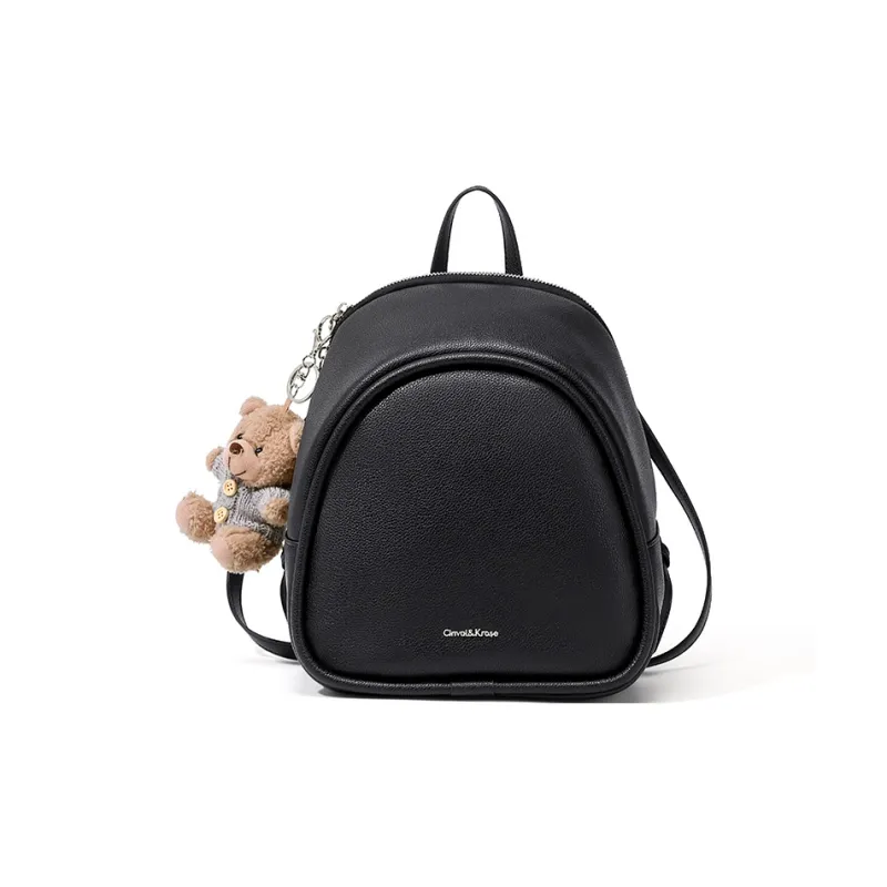 CinvaiKrose Synthetic Leather Backpack Travel Bag Trumpets Women's Ecru/Black-6