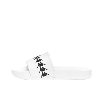 Kappa PVC Polyvinyl Chloride Slip Resistant Slide Slippers Unisex White