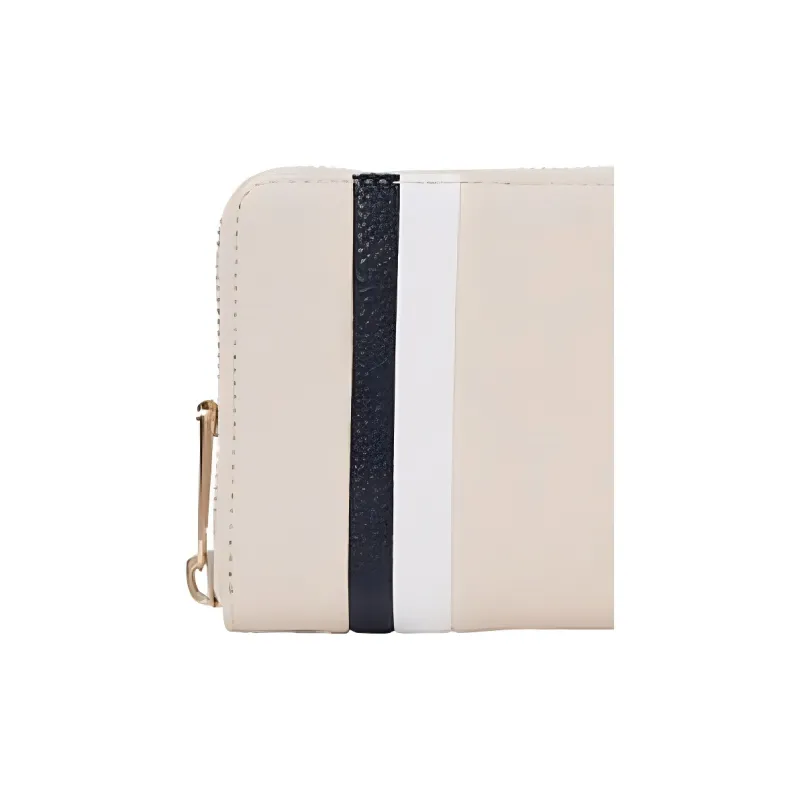 Tommy Hilfiger Polyurethane Wallet Women's Cream Multicolor-2