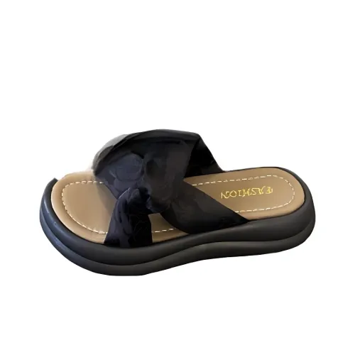 WUJI Rubber Sole Embroidery Slip Resistant Abrasion Resistant Slide Slippers Women's