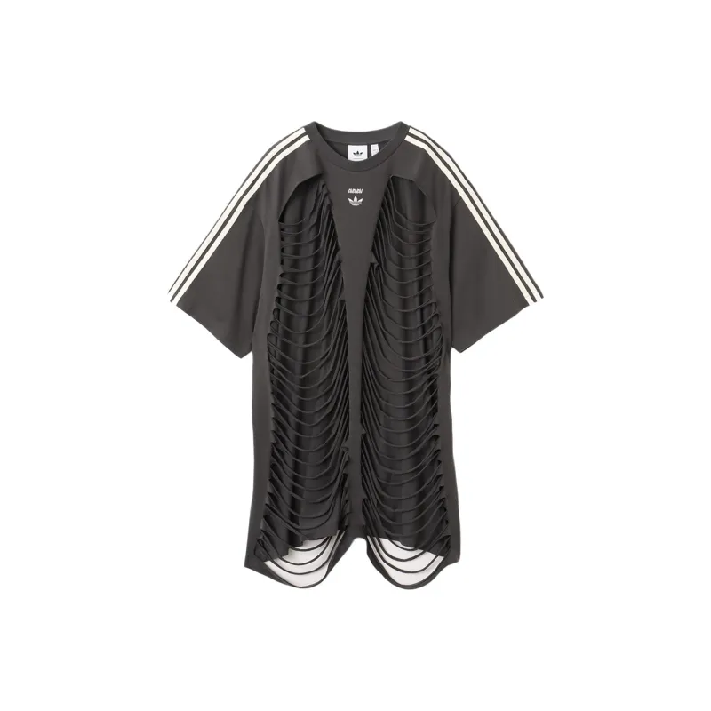 Adidas Originals x Avavav SS25 CUT OUT T Shirt Unisex Dark Gray-0