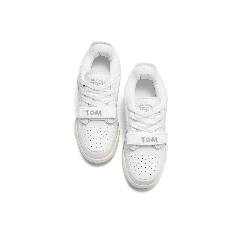 TALKING TOM Vintage Basketball Shoes Unisex Low Top Beige Orange/White/Gray Black-19