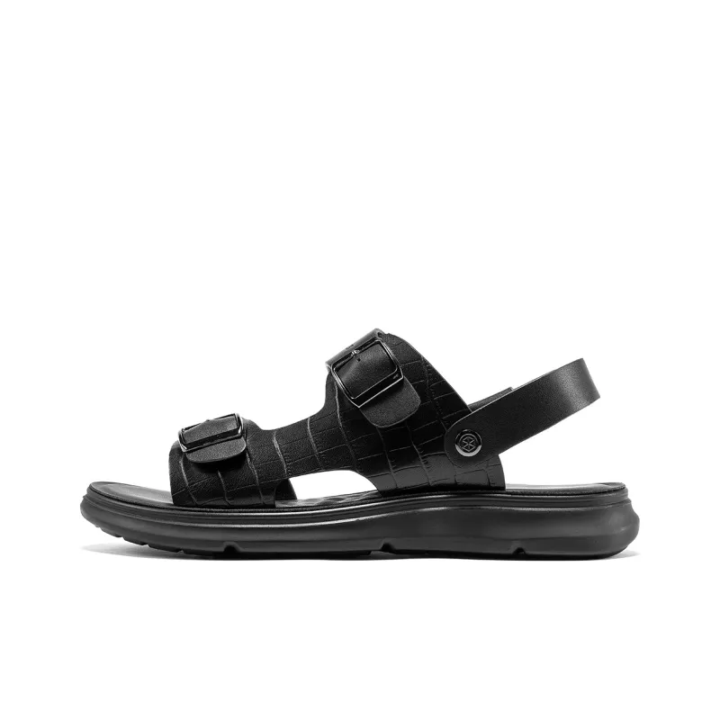 Dance With Wolves Beach Sandals Men's Black-0
