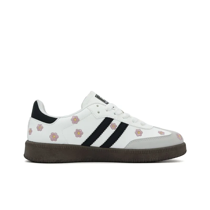 ALI THE FOX Low Top Skateboard Shoes Women's White-4
