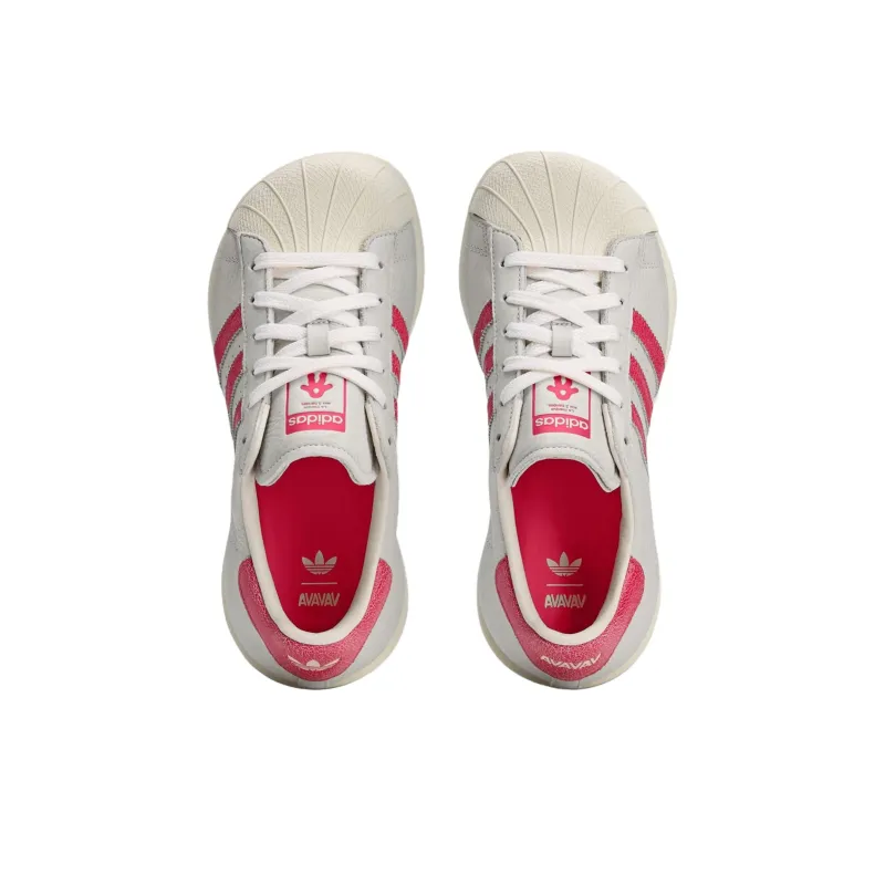 Adidas Originals AVAVAV Collaboration Anti Slip Wear Resistant Low Top Casual Shoes Women's White Red-1
