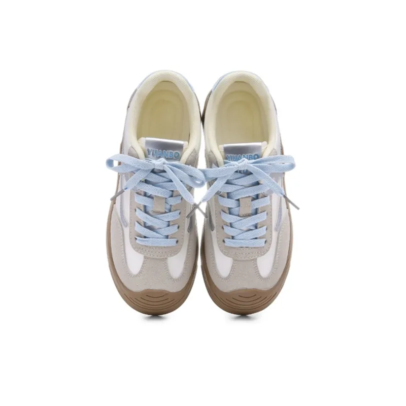 The New Age Family Low Top Skateboard Shoes Women's Blue Yellow-2