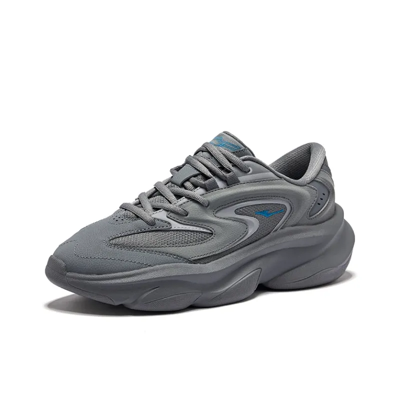 Erke Xiaoyu 2.0 Rebound And Breathable Low Top Casual Shoes Men's Steel Gray Deep Cool Gray-2