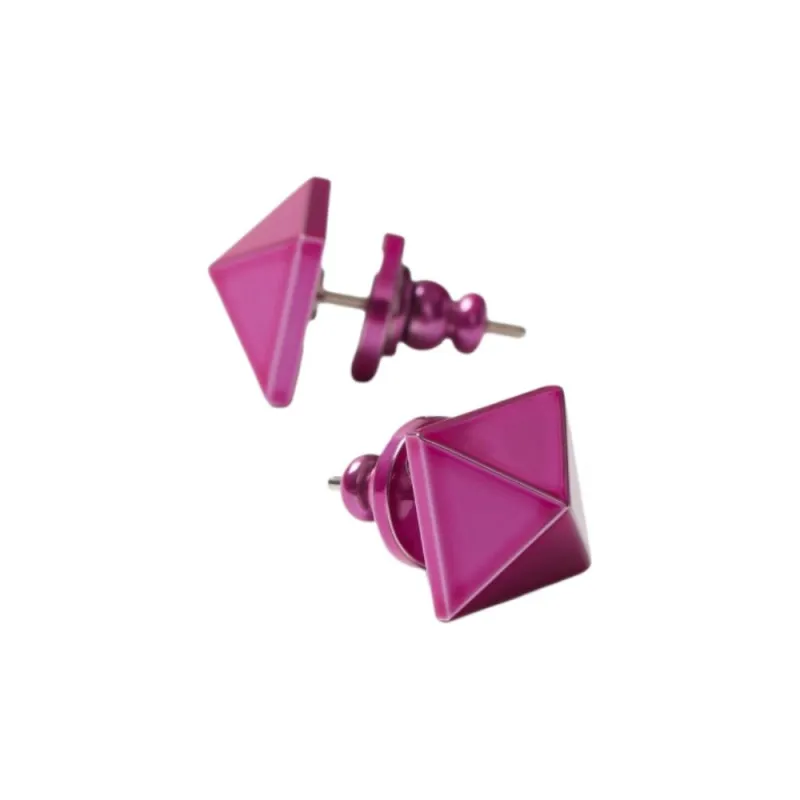 Valentino Metal Stud Earrings Men's Pink-2