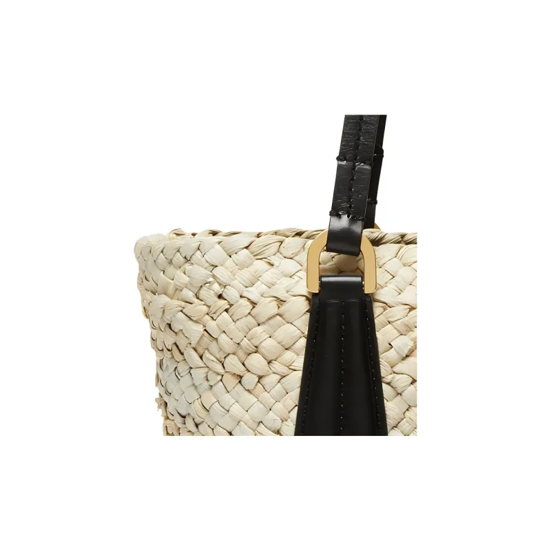 MaxMara Logo Lettering Bucket Bag-4