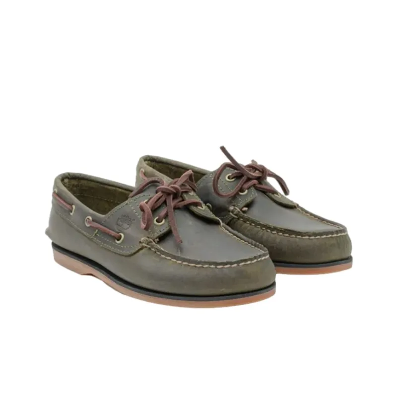 Timberland Classic Boat Lightweight Low Top Casual Shoes Men's Olive Green-2
