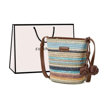 15 MINS Synthetic Leather Bucket Bag, Crossbody Bag Mini Women's Multicolor
