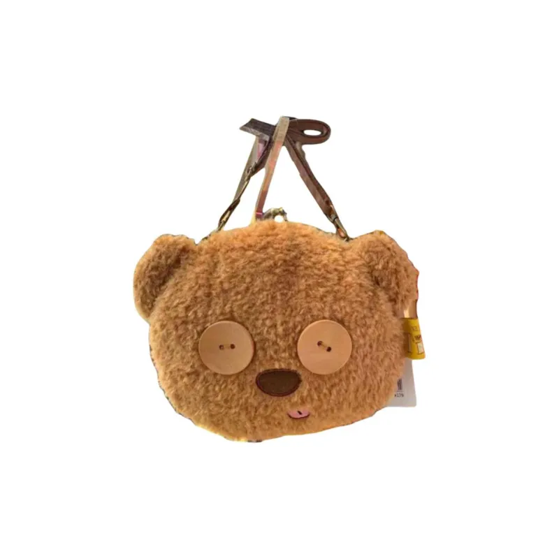 Universal Studios Plush Shoulder Bag, Crossbody Bag Women's Brown-0