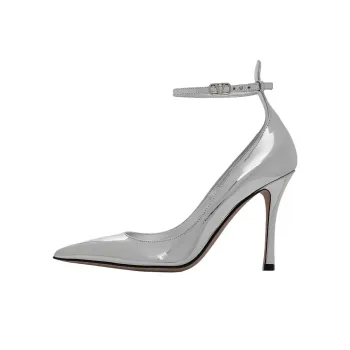 Valentino Slim Heel High Heels 10cm Women's Silver