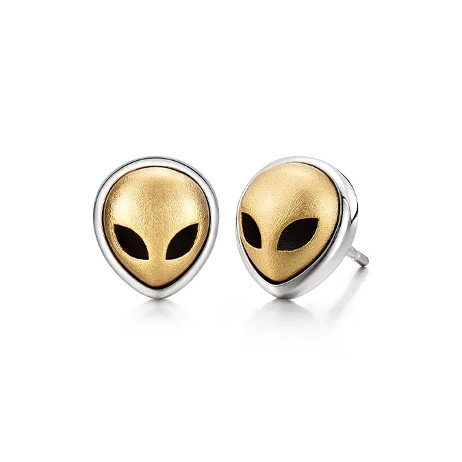 IDEAGEMER 925 Sterling Silver Stud Earrings Men's-1