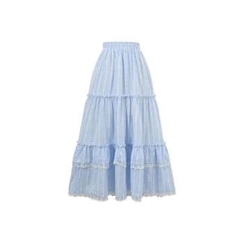 SNBL Casual Long Skirts Women's Blue