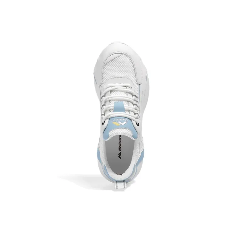 Kolumb Slip Resistant, Breathable, Lightweight Low Top Casual Shoes Women's White Light Blue-3