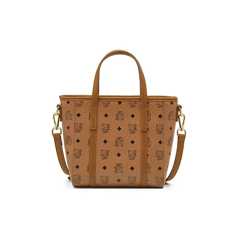 Old Man's Head Synthetic Leather Shoulder Bag, Crossbody Bag, Handbag Regular Women's Brown/Pink-3