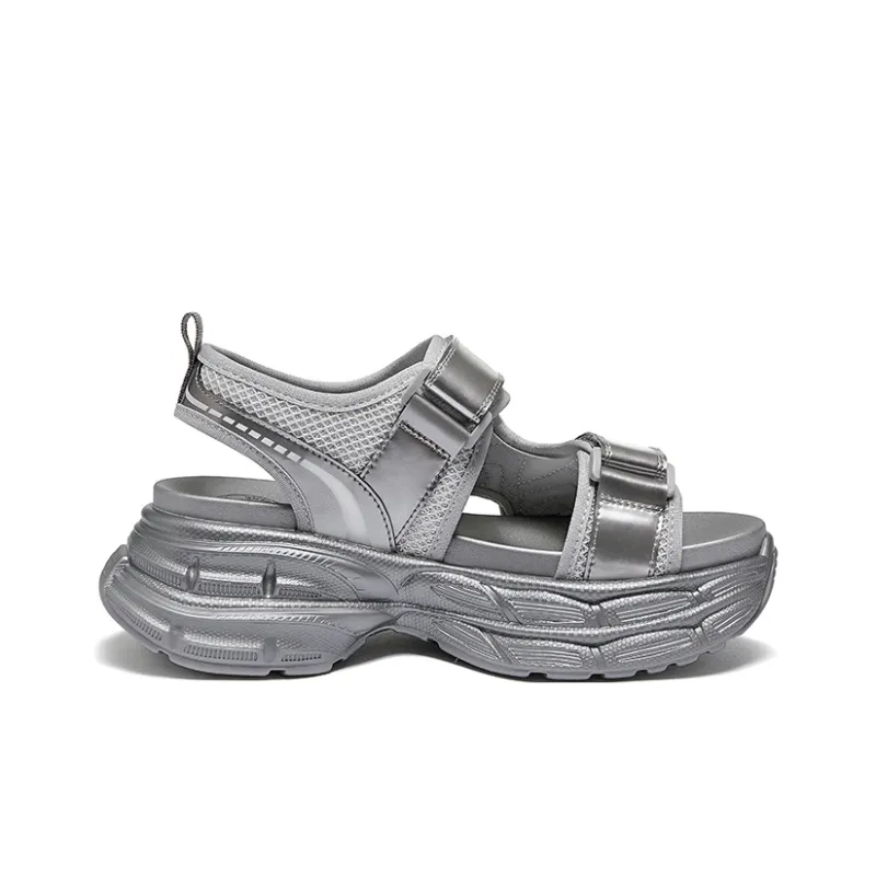 CAMEL Beach Sandals Women's Silver, Black, Beige-1