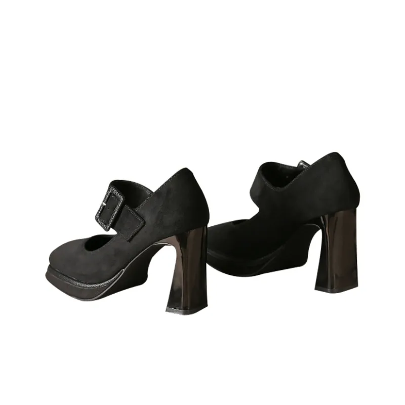 TADSW Chunky Heel High Heels Women's-4