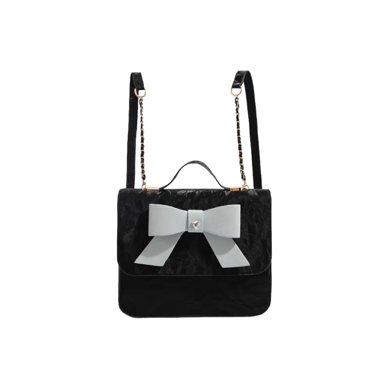 Juju Jimmy Artificial Leather Backpack Women's Black-0