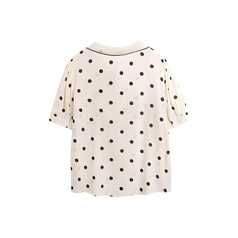 CZMO Shirts Women's Apricot Polka Dot-1