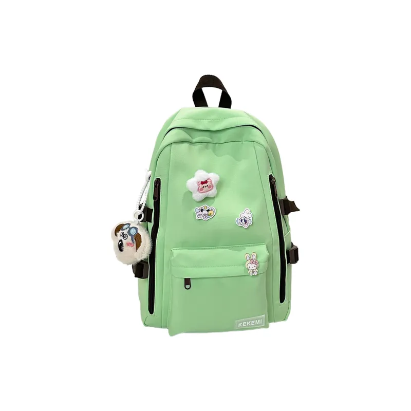 Wolfhorse Nylon Backpack Unisex Yellow/Blue/Green/White/Black-26