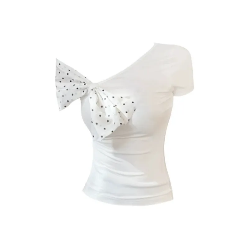 UYH T Shirts Women's White Off Shoulder T Shirt-0