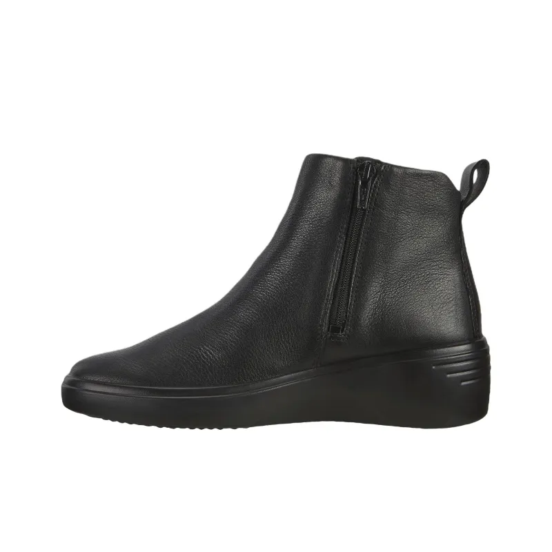 Ecco Soft 7 Wedge Ankle Boots 3.5cm Women's Black-1