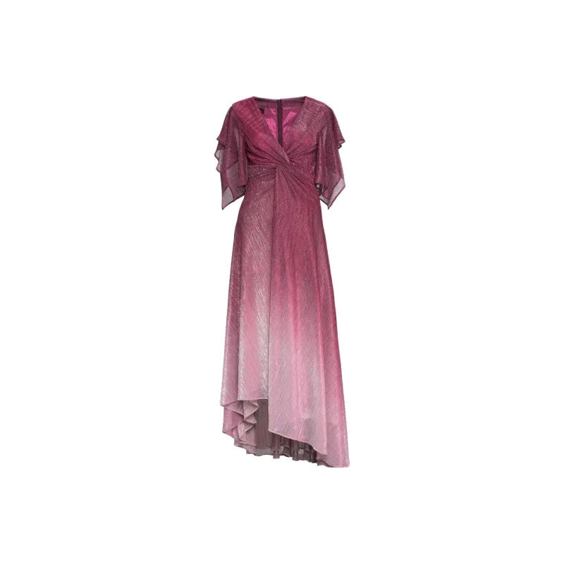 Talbot Runhof Metallic effect Asymmetric Midi Dress-0