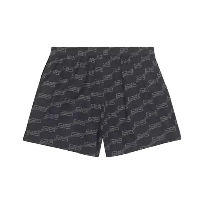 Balenciaga SS25 Casual Shorts Regular Fit Women's Black Gray-1