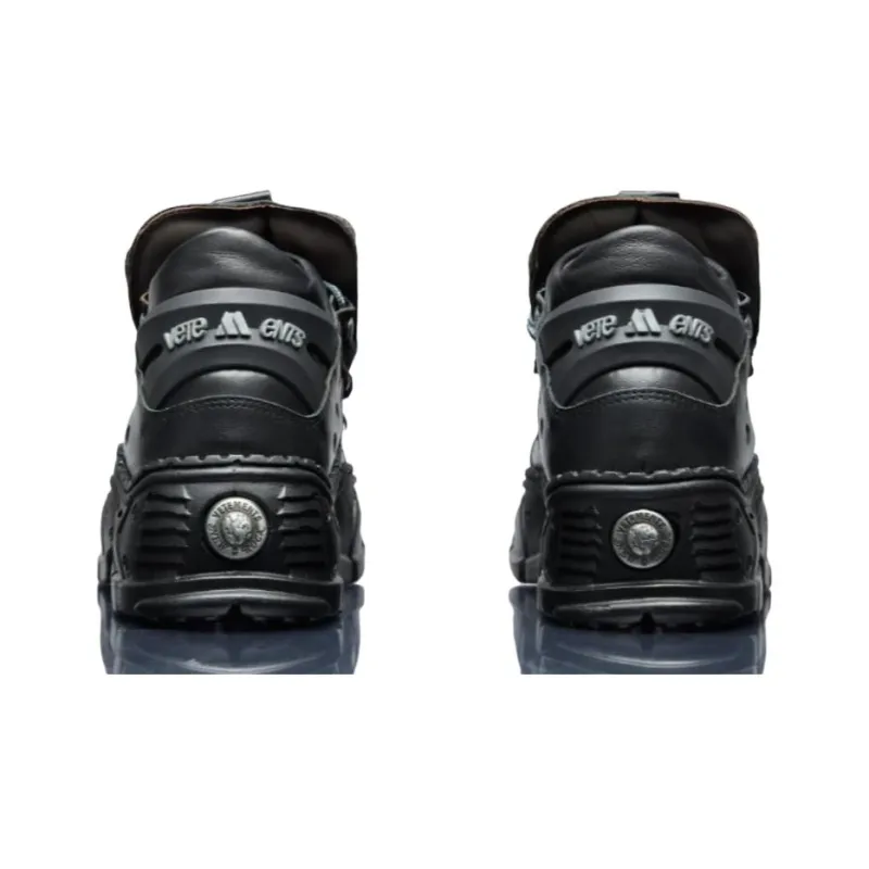 NEW ROCK x Vetements Mid Top Casual Shoes Men's Black-4