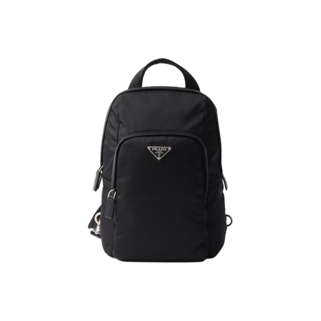 PRADA ブラック ナイロン バックパック Black Re-Nylon and Saffiano leather backpack | PRADA