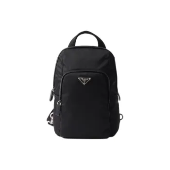 PRADA Re Nylon Recycled Nylon Backpack Unisex Black