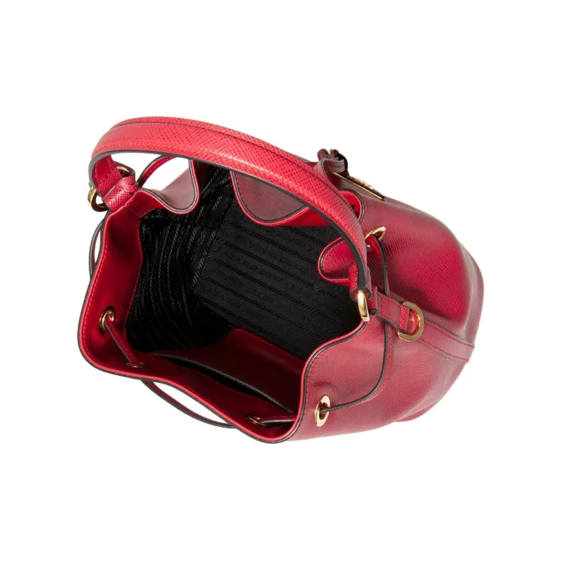 PRADA Leather Handbag Women's Red-2