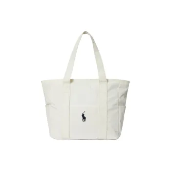 Ralph Lauren Fabric Tote Bag, Shopping Bag, Shoulder Bag, Handbag Unisex White