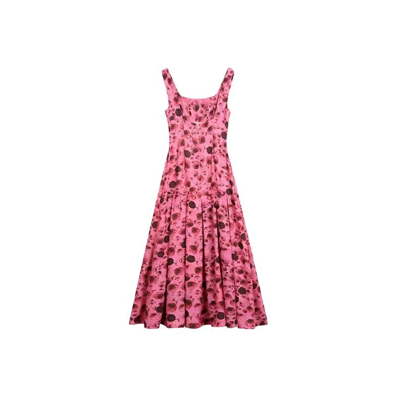 DOKZB Slip Dresses Women's Rose Red-1