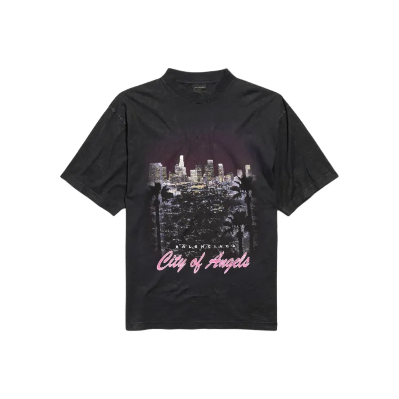 Balenciaga SS25 T Shirt Regular Fit Unisex Black-0