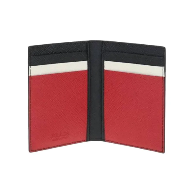 PRADA Leather Card Holder Unisex Black-6