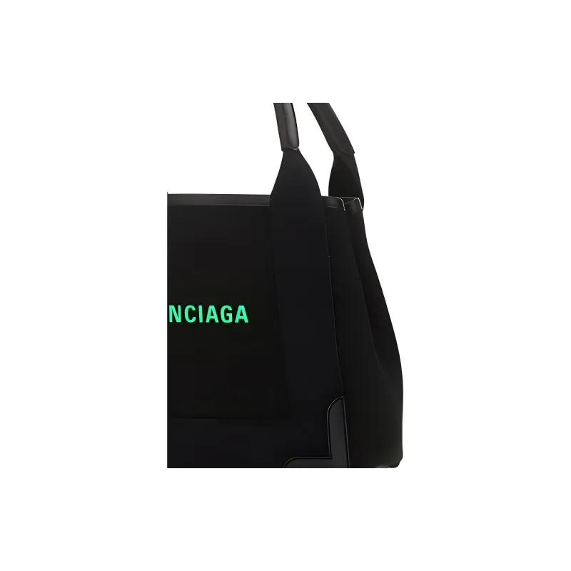 Balenciaga Cow Leather Canvas Canvas Bag Extra Small Unisex Black-4