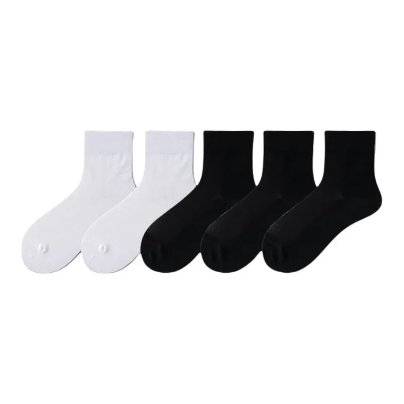 MIANWUQI Mid Calf Socks Unisex 5 Pack-6