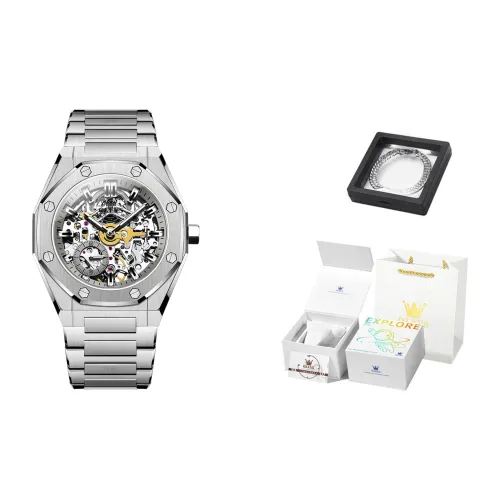 OLEVS Play The Cool Series Mechanical Movement Watch Men's Watches White Dial